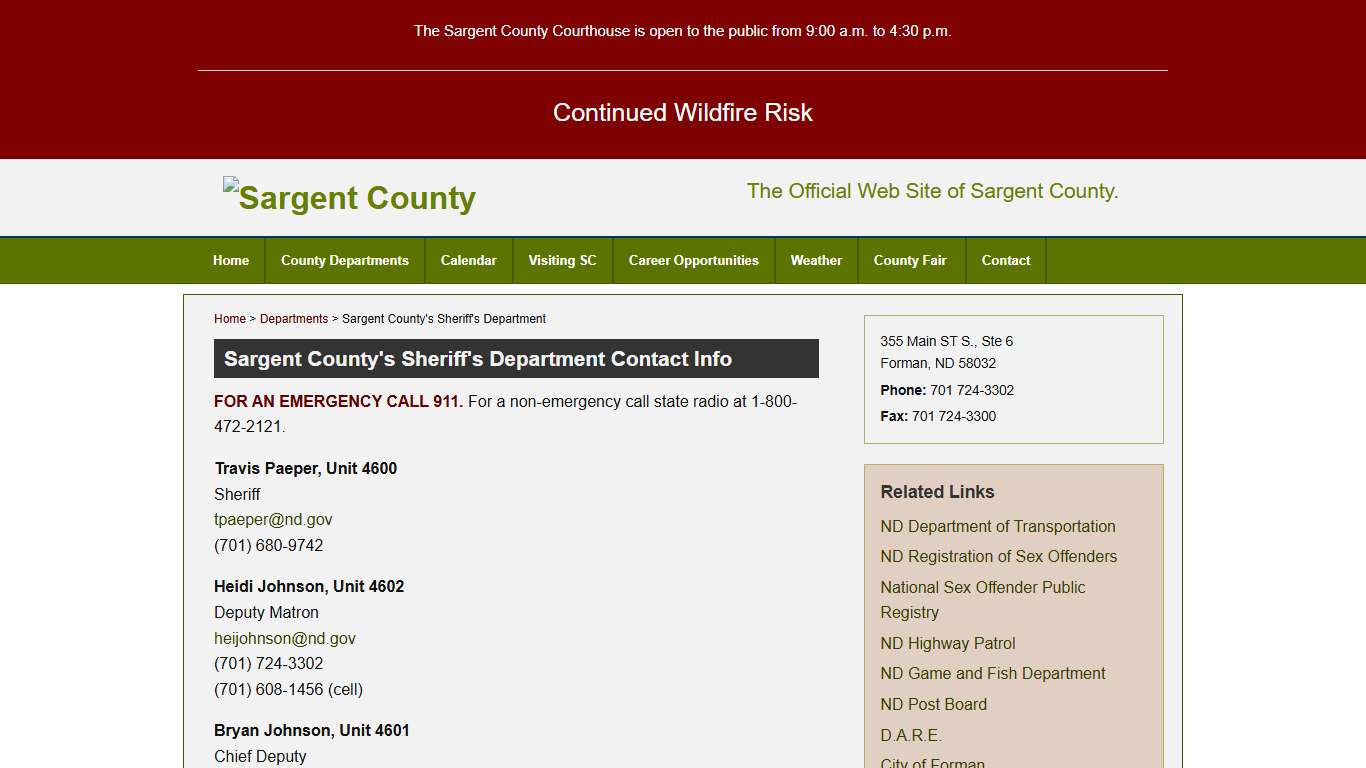 Sargent County Sheriff