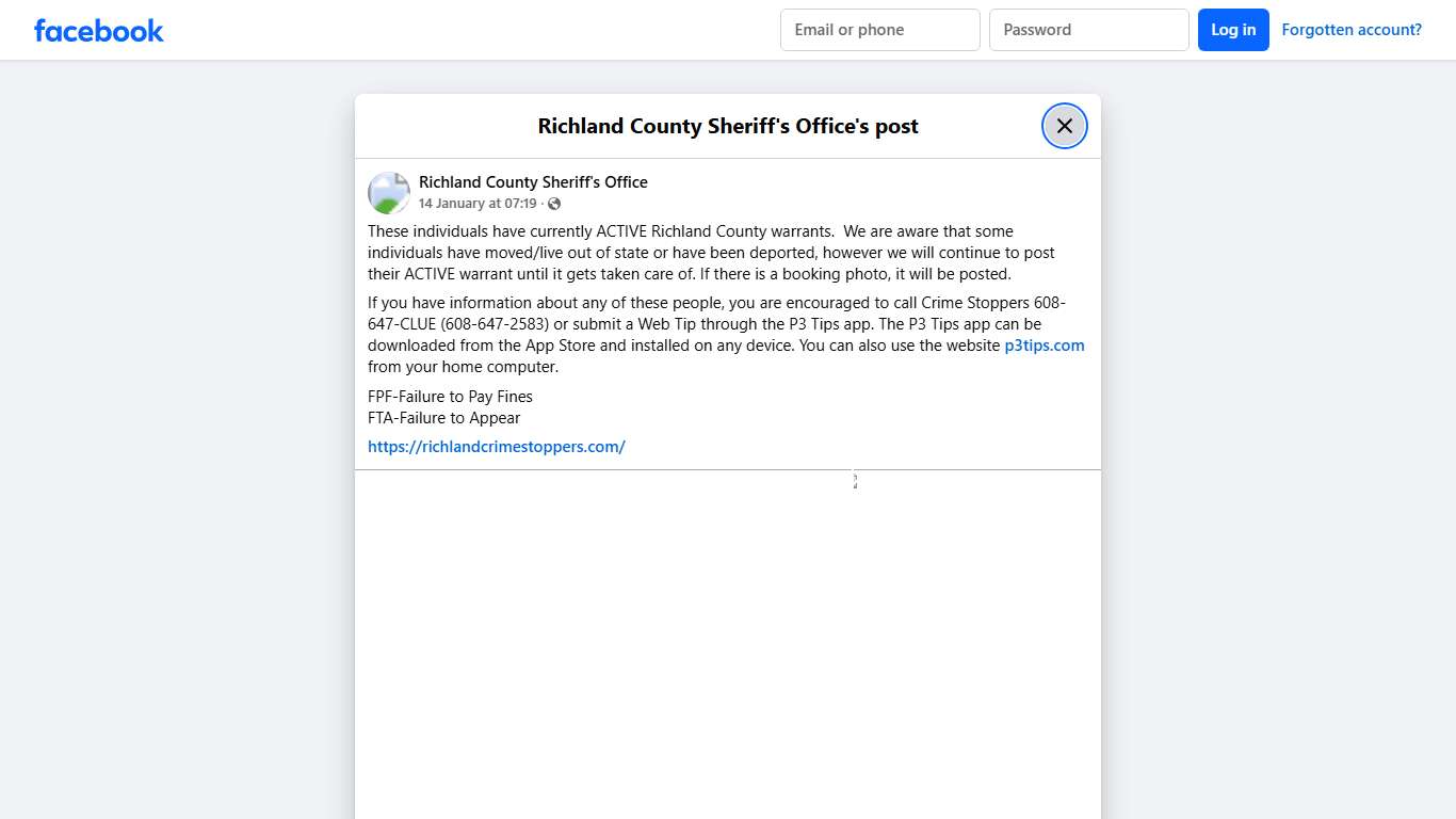 These individuals have... - Richland County Sheriff's Office Facebook